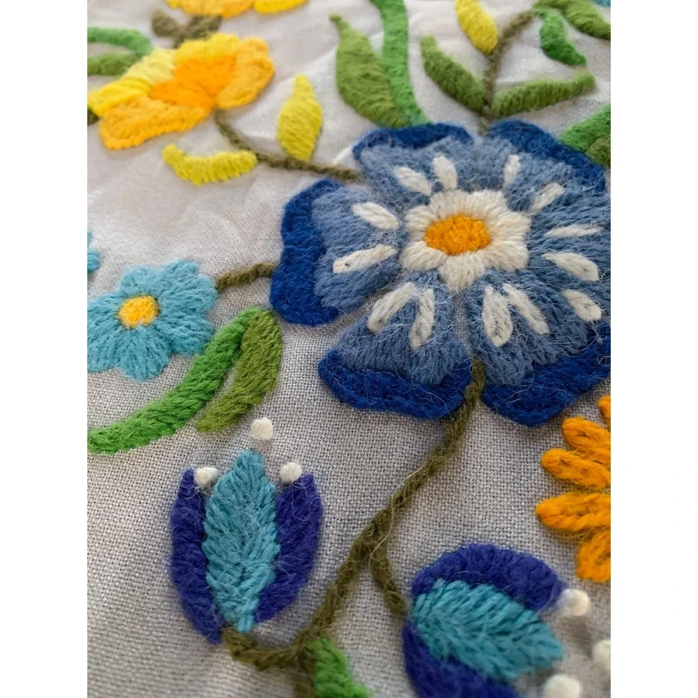 Handmade vintage embroidered